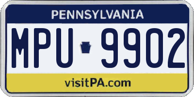 PA license plate MPU9902
