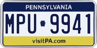 PA license plate MPU9941