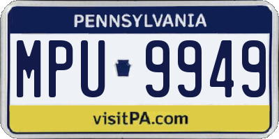 PA license plate MPU9949