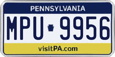 PA license plate MPU9956