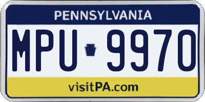 PA license plate MPU9970