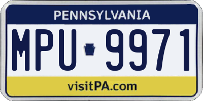 PA license plate MPU9971