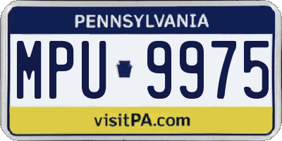 PA license plate MPU9975
