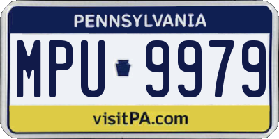 PA license plate MPU9979