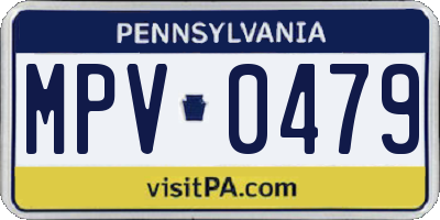 PA license plate MPV0479