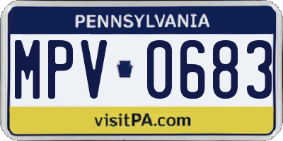 PA license plate MPV0683