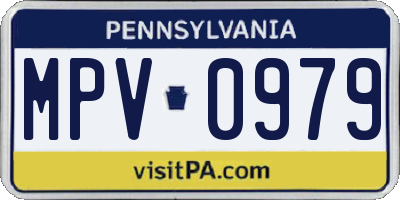 PA license plate MPV0979