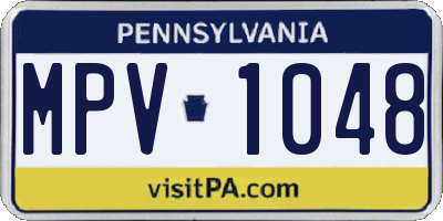PA license plate MPV1048