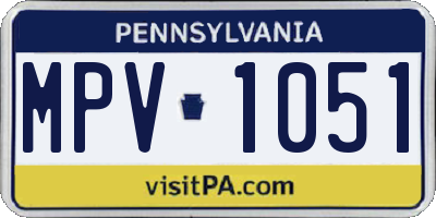 PA license plate MPV1051