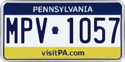 PA license plate MPV1057