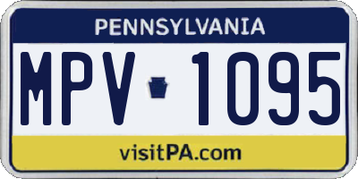 PA license plate MPV1095