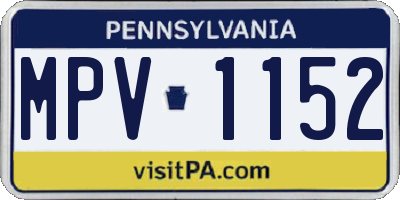 PA license plate MPV1152