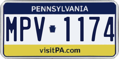 PA license plate MPV1174