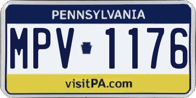 PA license plate MPV1176