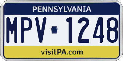 PA license plate MPV1248