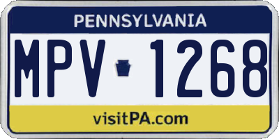 PA license plate MPV1268