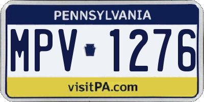 PA license plate MPV1276