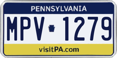 PA license plate MPV1279