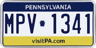 PA license plate MPV1341