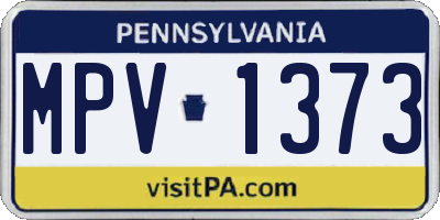 PA license plate MPV1373