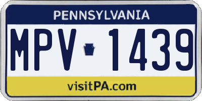 PA license plate MPV1439