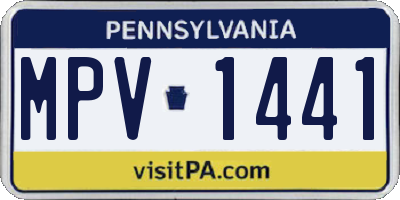 PA license plate MPV1441