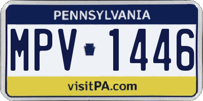 PA license plate MPV1446