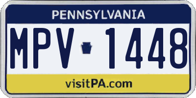 PA license plate MPV1448