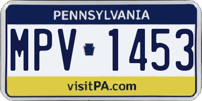 PA license plate MPV1453
