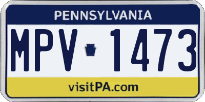 PA license plate MPV1473