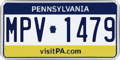 PA license plate MPV1479