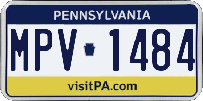 PA license plate MPV1484