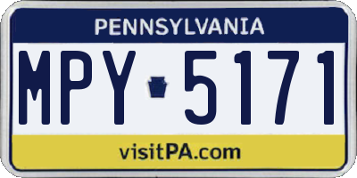 PA license plate MPY5171