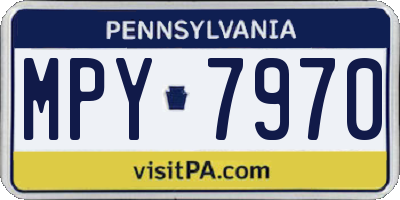 PA license plate MPY7970