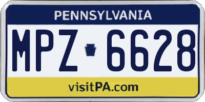 PA license plate MPZ6628