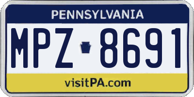 PA license plate MPZ8691