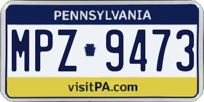 PA license plate MPZ9473