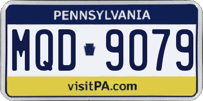 PA license plate MQD9079