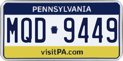 PA license plate MQD9449