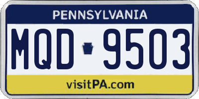 PA license plate MQD9503