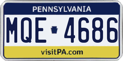 PA license plate MQE4686
