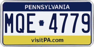 PA license plate MQE4779