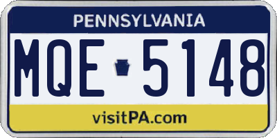PA license plate MQE5148