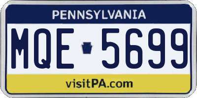 PA license plate MQE5699