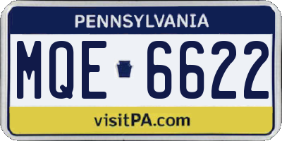 PA license plate MQE6622