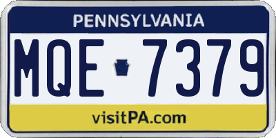 PA license plate MQE7379