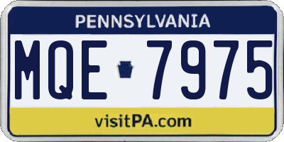 PA license plate MQE7975