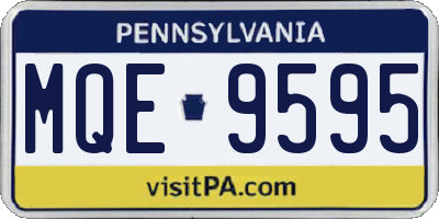 PA license plate MQE9595
