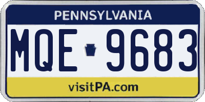 PA license plate MQE9683