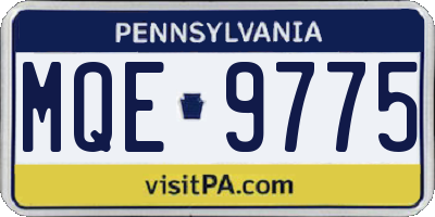 PA license plate MQE9775